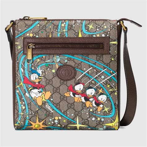 gucci x disney cotton-canvas shoulder bag|donald duck gucci bag.